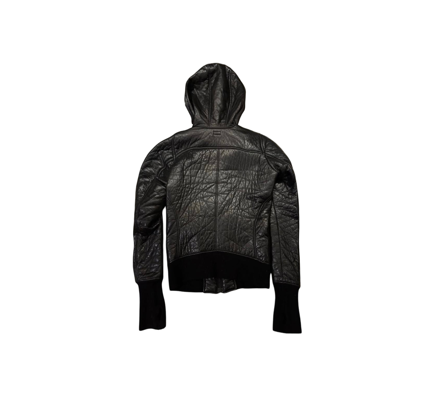 " oo block leather jacket "