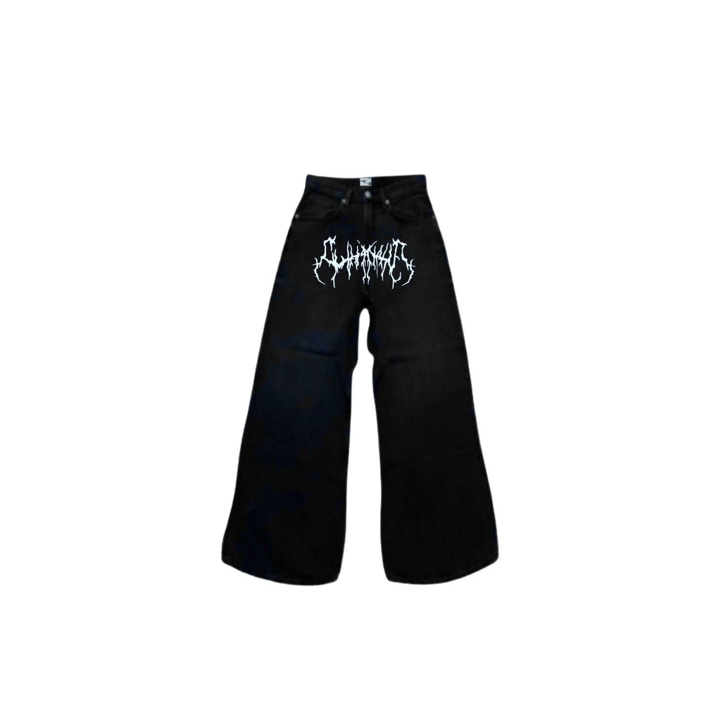 " Death letters baggy denim "