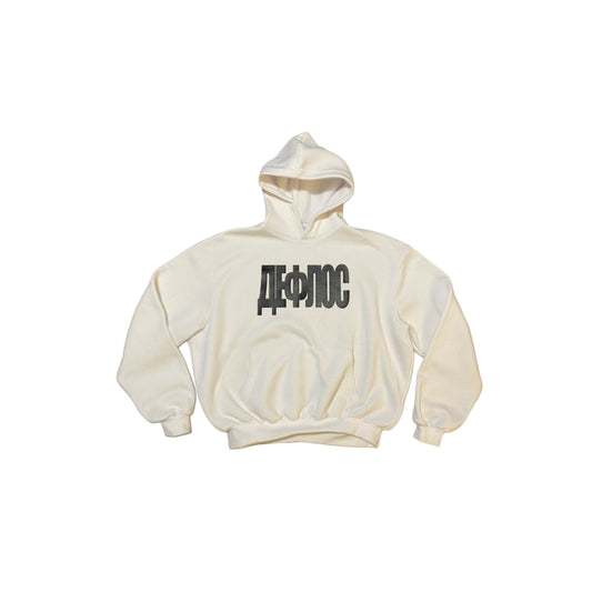 D E F L O S cream hoodie
